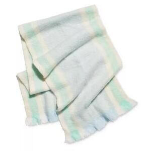 NWT Free People Brushed Racer Stripe Blanket Scarf in Sky Combo